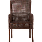 Honey Brown Woven Arm Chair. 17.5"H seat;