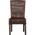 Cabria Honey Brown Woven Side Chair. 17.5"H seat;