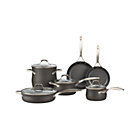 10-Piece Set: 8-qt. Sear stockpot with lid, 4-qt. Sear sauté pan with lid, 3-qt. Slide saucepan with lid, 2-qt. Slide saucepan with lid, 10" Slide frypan and 8" Slide frypan, bonus colander and bonus everyday pan.