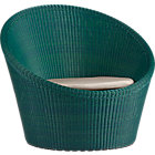 Calypso Bottle Green Swivel Lounge Chair with Cushion