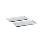 Set of two server plates. 14.25"Wx7"D