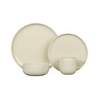 Camden Sand 4-Piece Place Setting: dinner plate, salad plate, bowl and mug.