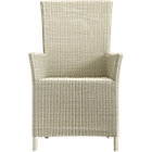 Seaside White Arm Chair. 17.75"H seat;