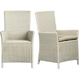 Captiva Seaside White Arm Chair and Cushion