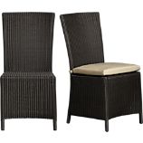 Captiva Java Side Chair and Sunbrella® Stone Cushion