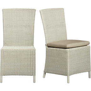 Captiva Seaside White Side Chair and Cushion