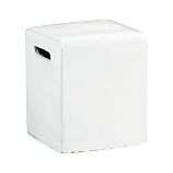 Carilo White Garden Stool