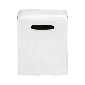 Carilo White Garden Stool