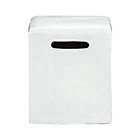 Carilo White Garden Stool.