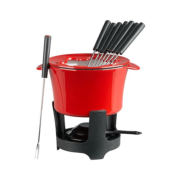 CastIronFondueSetRedF10