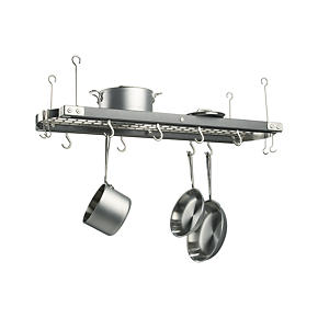 Large Grey Ceiling Pot Rack