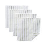Set of 4 Celery Stripe Scrub Cloths