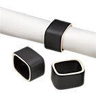 Black Ceramic Napkin Ring.