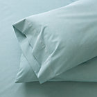 Set of two Chambray Blue standard pillowcases.