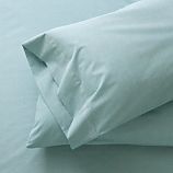 Set of 2 Chambray Blue Standard Pillowcases