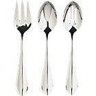 Charlemagne 3-Piece Serving Set: serving fork, serving spoon, slotted spoon.