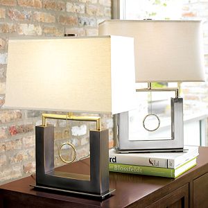 Charles Nickel Table Lamp