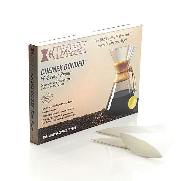 Chemex Half Moon Filters Set of 100 Crate and Barrel