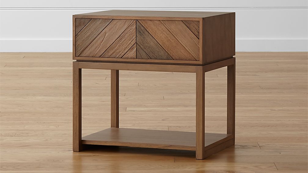 Chevron Nightstand in Chevron Beds Crate and Barrel
