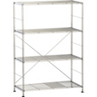 Chrome Four-Shelf Unit.