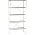 Chrome Five-Shelf Unit.