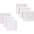 Set of six cocktail napkins.