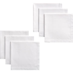 Classic White Dinner Napkins Set of Six