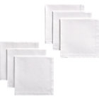 Set of six dinner napkins.