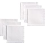 Set of 6 Classic White Dinner Napkins