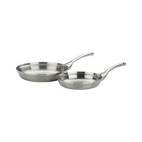 2-Piece Calphalon® Contemporary Stainless Frypan Set