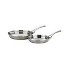 Set of two frypans: one each of 8" and 10".