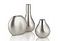 3-Piece Cooper Silver Vase Set