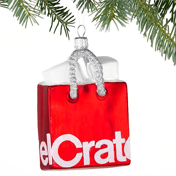CrateBarrelShopBagOrnmntF12