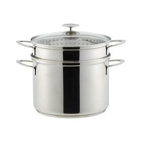 Crate and Barrel Stainless Cookware by Berndes 8 qt. Multicooker with Lid