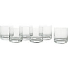 Set of six crescent juice glasses. 6 oz.