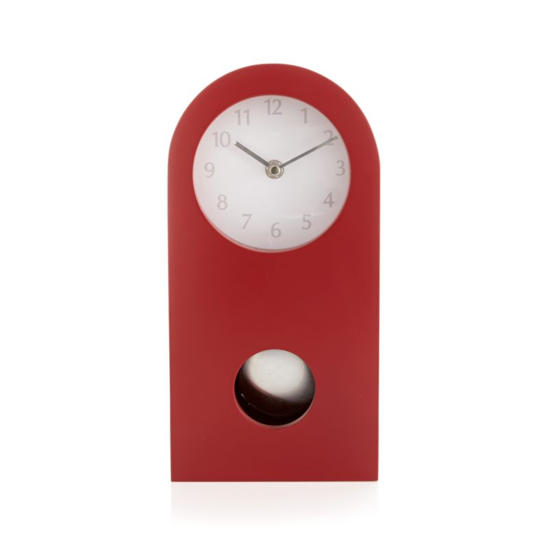 Crimson Mantel Clock Crate and Barrel