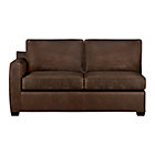 Davis Leather Left Arm Apartment Sofa