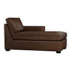 Davis Leather Sectional Right Arm Chaise