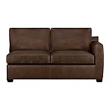 Davis Leather Sectional Right Arm Apartment Sofa