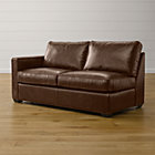 Davis Leather Left Arm Apartment Sofa