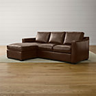 Davis Leather Left Arm Queen Sleeper Lounger