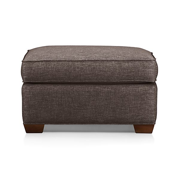 Davis Ottoman Graphite Crate and Barrel