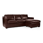 Davis Leather Right Arm 3-Seat Lounger