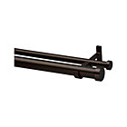8-piece 28"–48" set: one 1.25"dia.x28"–48" rod, one .75"dia.x28"–48" rod, four finials and two double brackets.
