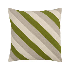Diagonal Green 20 Pillow