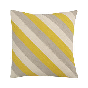 Diagonal Yellow 20 Pillow
