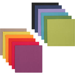 Set of 12 Multicolored Dinner Napkins