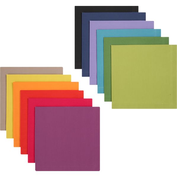 colored napkins