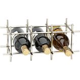 Division Nickel Six-Bottle Wine Rack