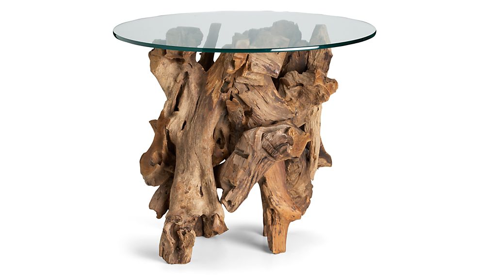 Driftwood Round Side Table in Coffee Tables & Side Tables Crate and